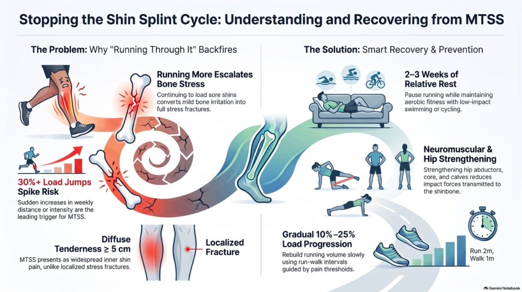 Do shin splints go away the more you run?